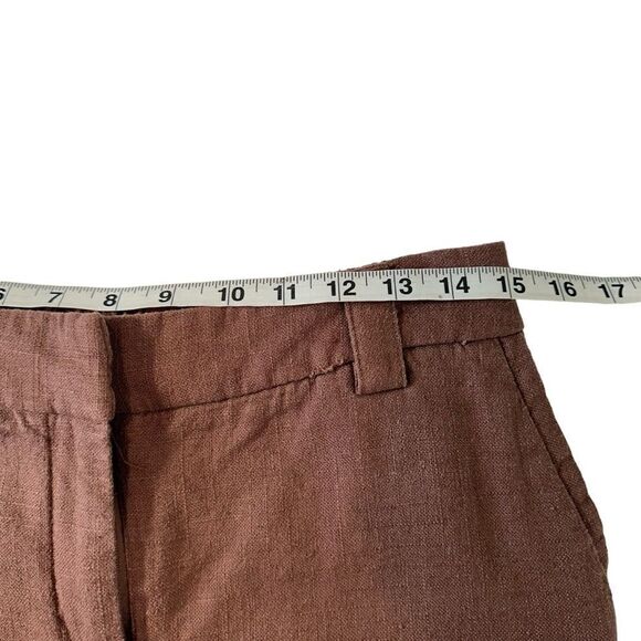 House of Harlow 1960 Chocolate Brown Linen‎ Cargo Pants, Size 10 - Picture 9 of 13